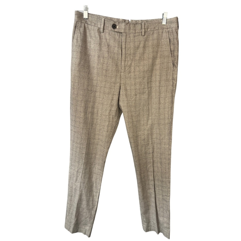 NWOT Bonobos Profilo Italia Tailored Fit Plaid Trouser Pants Size 34 x 32